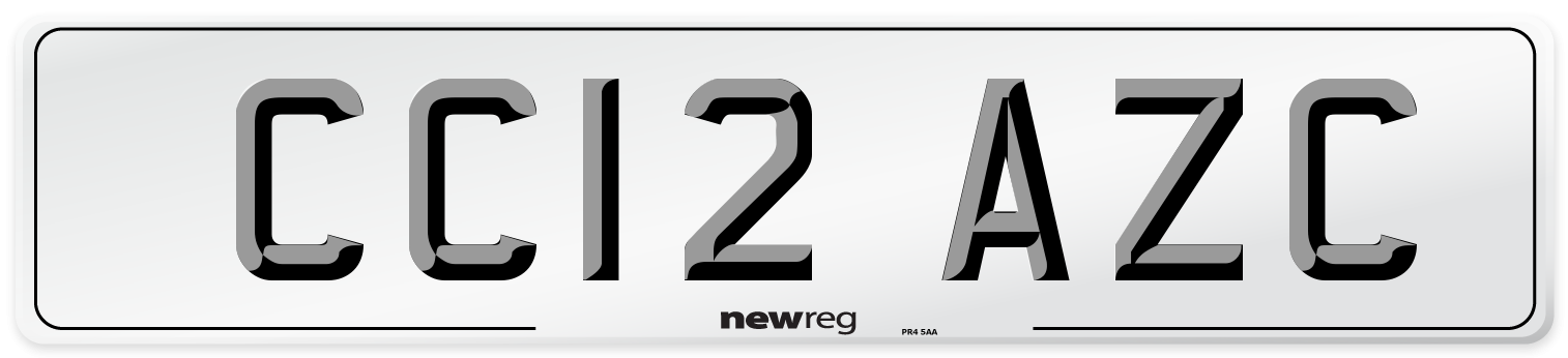 CC12 AZC Number Plate from New Reg